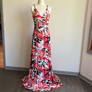 Tropical Print Maxi Dress